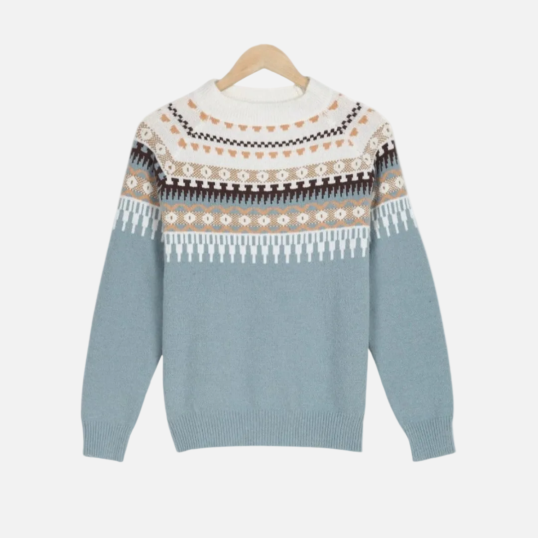 Celeste | Damski Sweter Dzianinowy o Ponadczasowym Wzorze