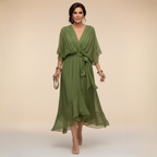 Serena | Elegancka Sukienka Maxi z Dekoltem V