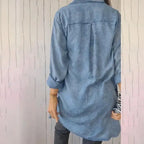 MARIE | Casual Denim Kurtka Koszulowa