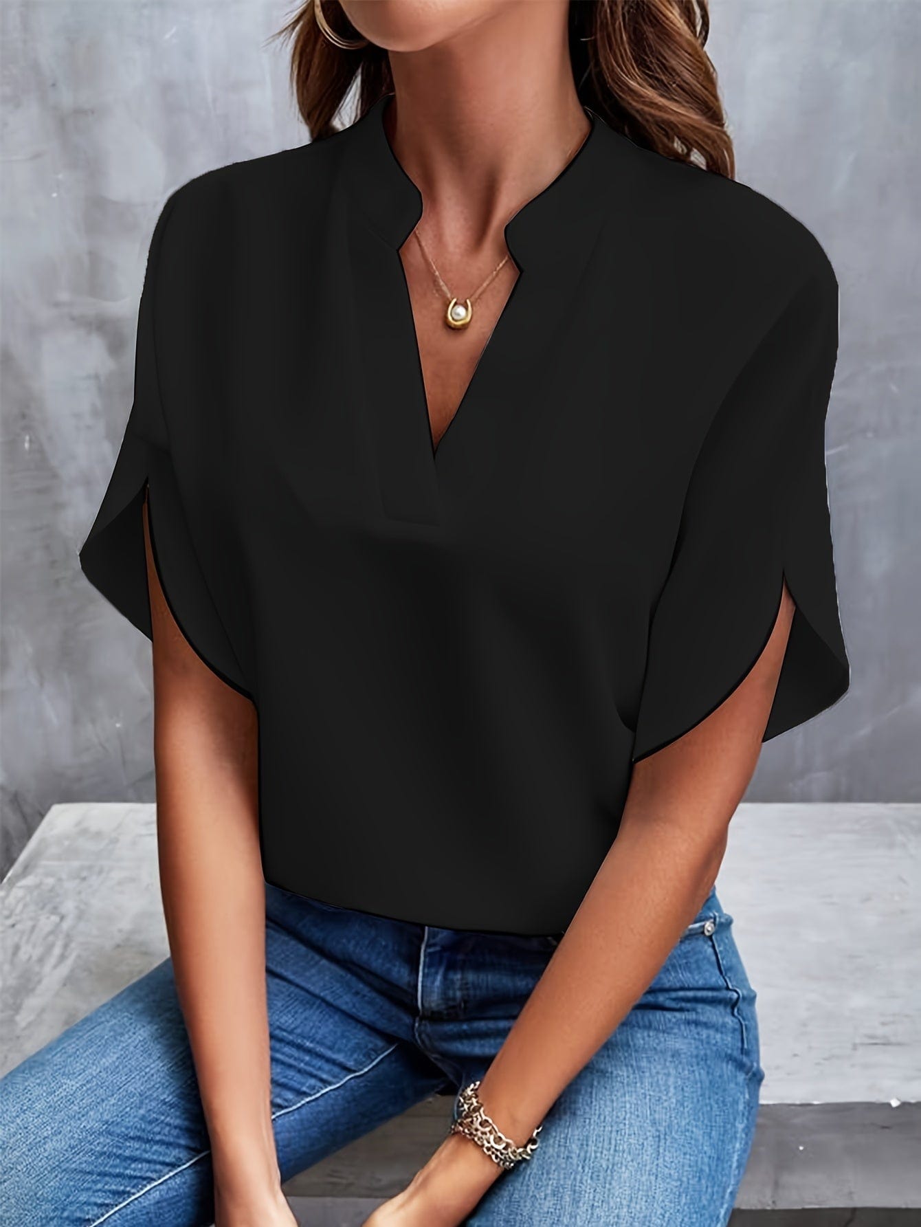 JULITA | Elegancka bluzka z drapowaniem