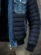 PATRYK™ | KURTKA QUILTOWANA Z WYSZUKANYMI SZCZEGÓŁAMI DENIM