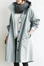 DORO | Oversized płaszcz trench z kapturem
