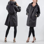 DORO | Oversized płaszcz trench z kapturem