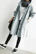 DORO | Oversized płaszcz trench z kapturem