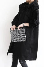 DORO | Oversized płaszcz trench z kapturem