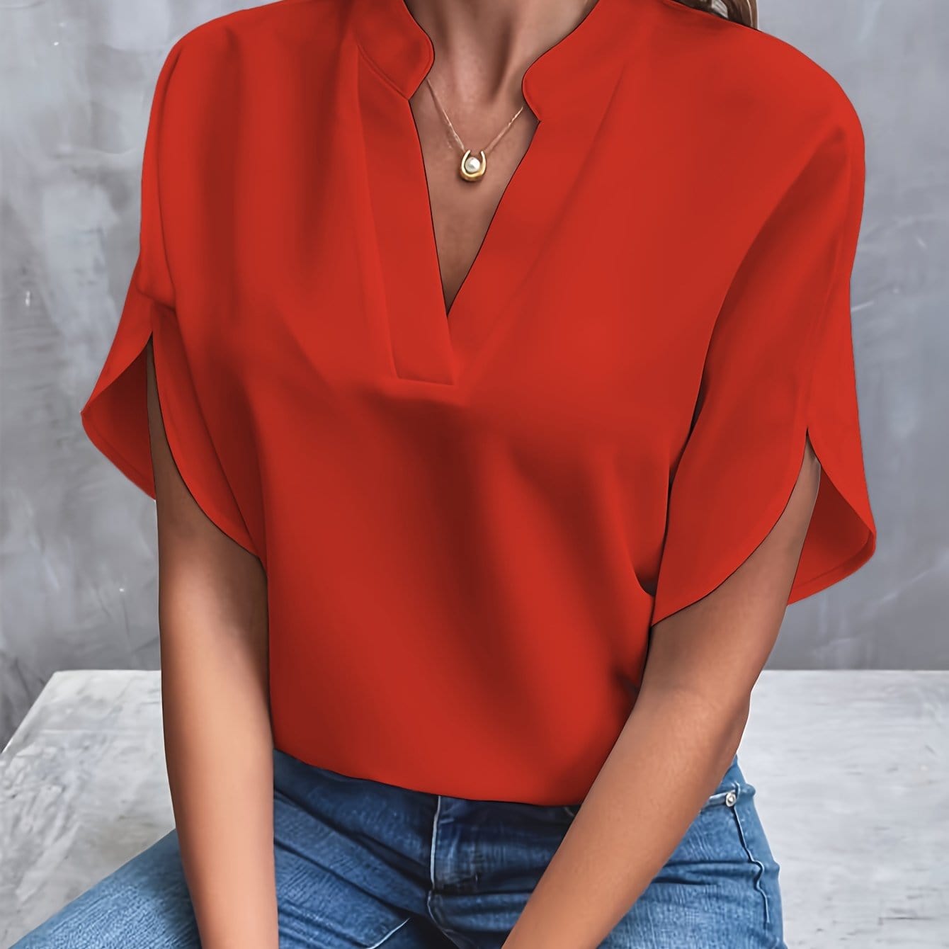 JULITA | Elegancka bluzka z drapowaniem