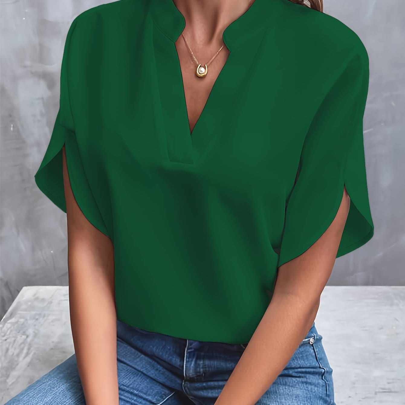 JULITA | Elegancka bluzka z drapowaniem