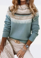 Celeste | Damski Sweter Dzianinowy o Ponadczasowym Wzorze