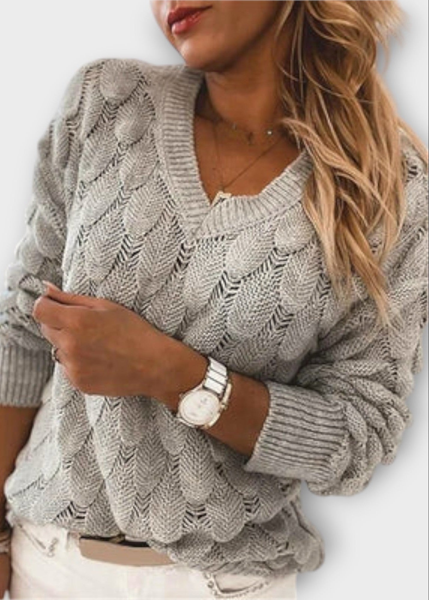 Noemier | Sweter z Dekoltem w Kształcie V